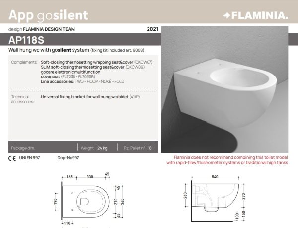 Ap 118S Gosilent product sheet